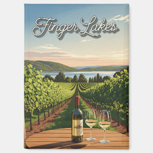 Vineyard in New York Finger Lakes Postcard Magnet