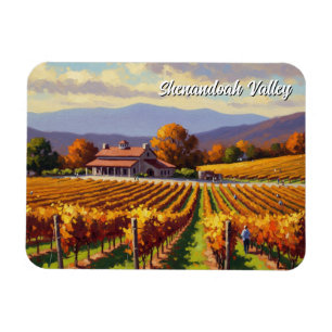Vineyard in Virginia Shenandoah Valley Postcard Magnet
