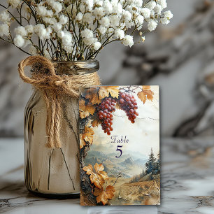 Vineyard Italian Countryside Grape Vine   Table Number