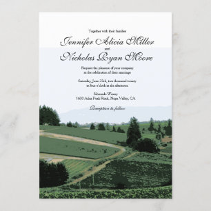 Vineyard Landcape Winery Faire-part de mariage