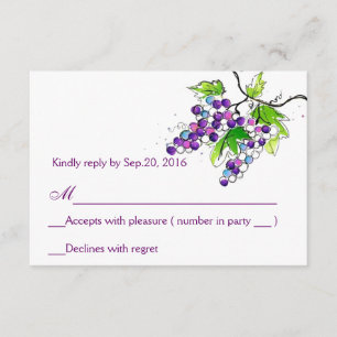 Vineyard Love Grappes Artistiques Réponse Carte RS