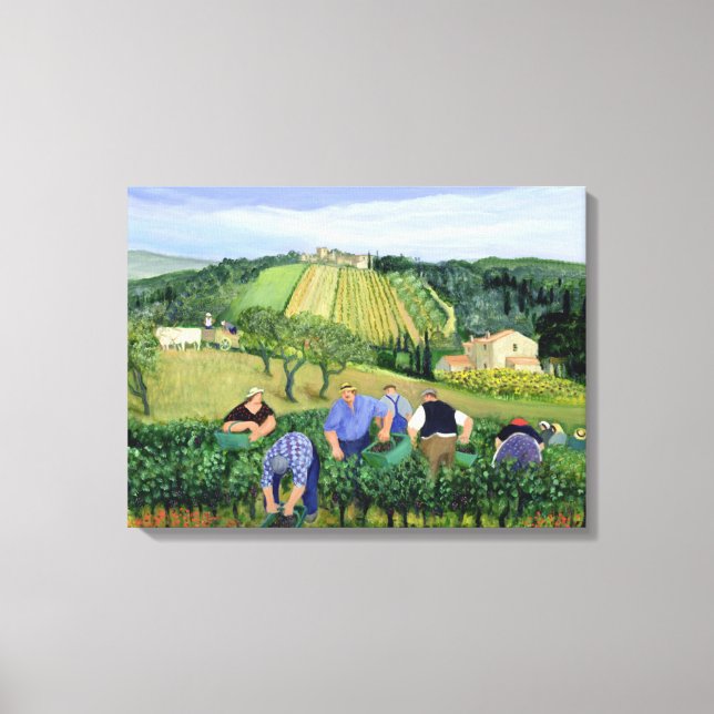 Vineyard Olives and Sunflowers Canvas Print (Front)