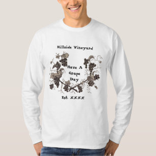 Vineyard Promo Have a Great Day Pun Vintage Grapes T-Shirt