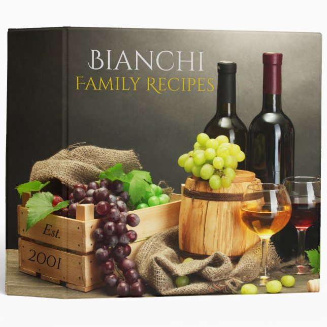Vineyard Recette Classeur (Devant/Côté)