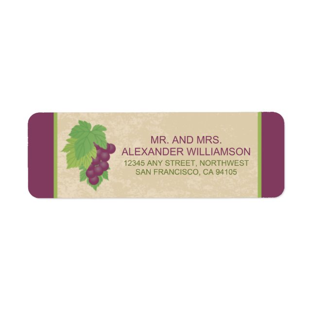 Vineyard Return Address Label (Parchment Texture) (Front)