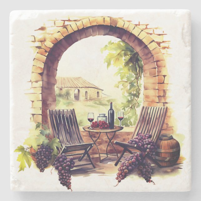 Vineyard Stone Coaster (Front)