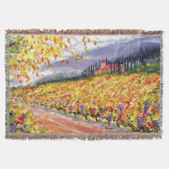 Vineyard Throw Blanket (Front)