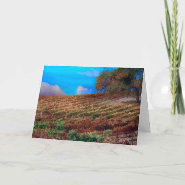 Vineyard / Wine Thank You Card (Front)