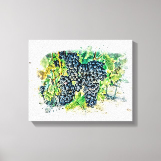 *~* Vineyard Winery Grape AR21 Wine Cellar Canvas Print (Front)