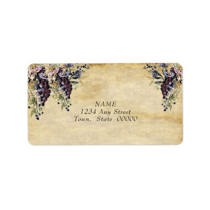 Vineyard, Winery Watercolor  Label