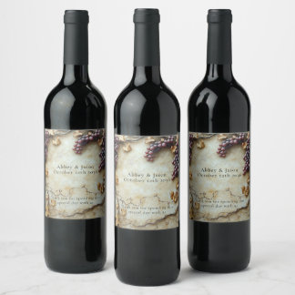 Vineyard Winery Watercolor Wine Label
