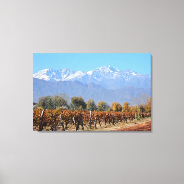 Vineyards In The Fall Of Mendoza, Argentina Canvas Print (Front)