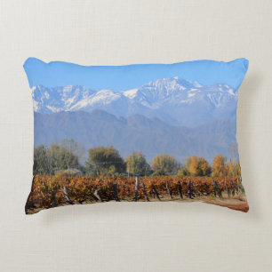 Vineyards In The Fall Of Mendoza, Argentina Decorative Pillow