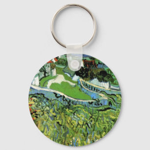 Vineyards with View of Auvers by Vincent van Gogh Keychain