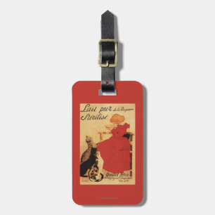 Vingeanne Milk Girl with Cats Luggage Tag