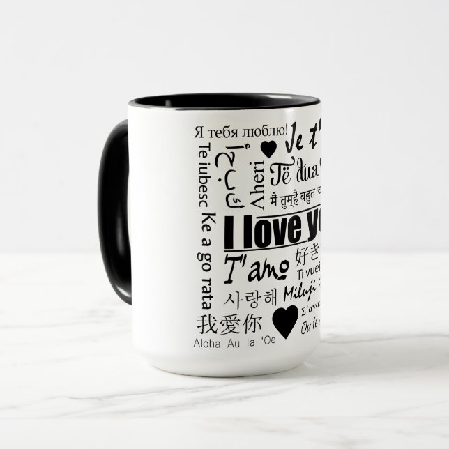 Vingt-deux façons de dire que je t'aime Mug (Devant gauche)