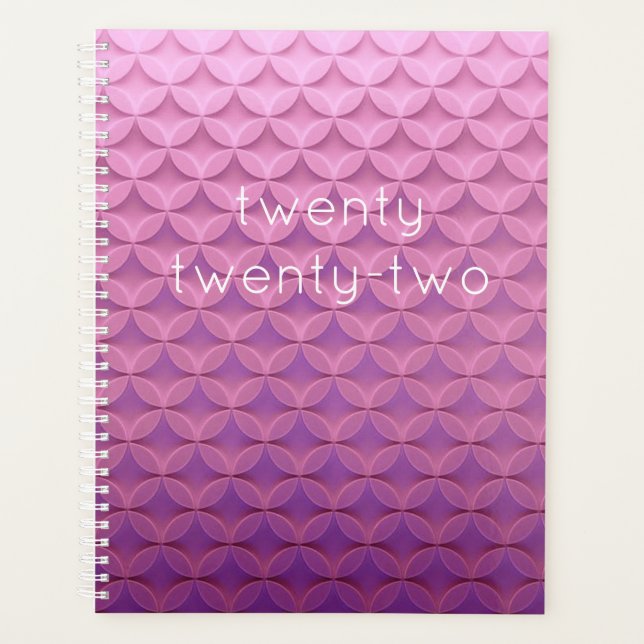 Vingt-deux Motif rose violet moderne (Devant)