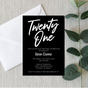 Vingt et un 21e anniversaire Invitation