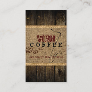 Vinh Coffee Shop Music Business Card