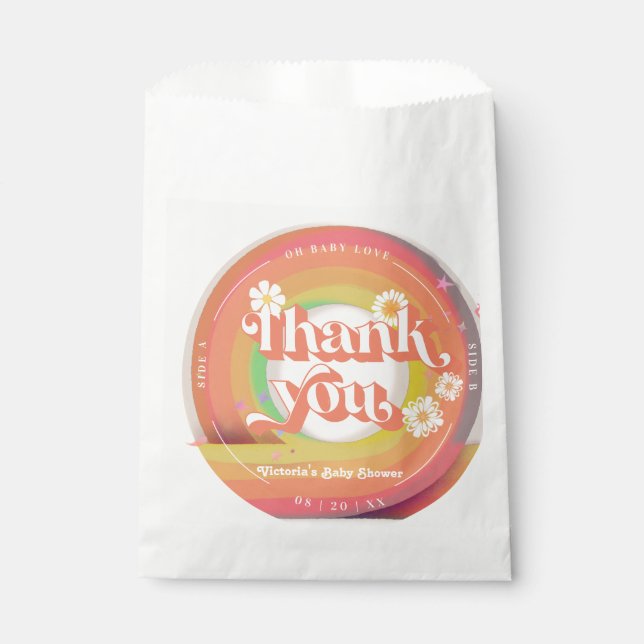 vinil Grovy baby shower Favour Bag (Front)