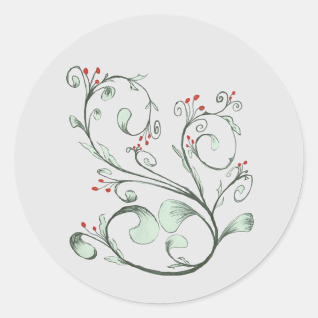 Vining For A Smile Classic Round Sticker (Front)