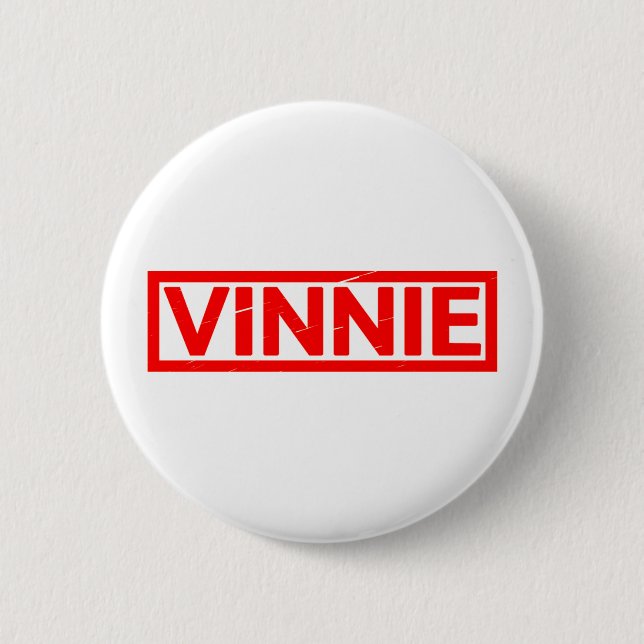 Vinnie Stamp 2 Inch Round Button (Front)