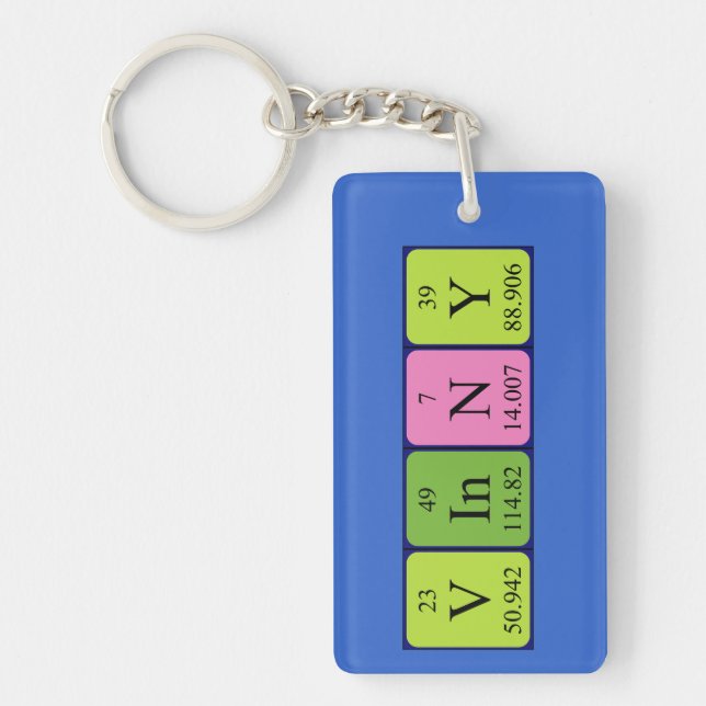 Vinny periodic table name keyring (Front)