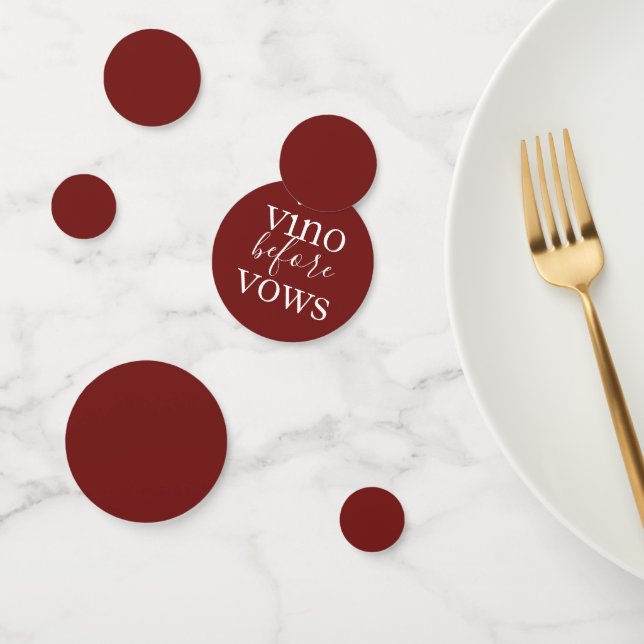 Vino avant Voeux Confetti de table rouge de Bourgo (Groupe)
