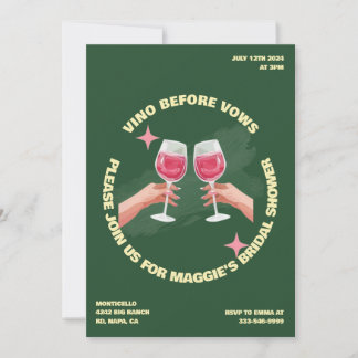 Vino Avant Vows Invitation De Douche Nuptiale
