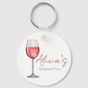Vino Before Vows Bachelorette / Bridal Party Keychain
