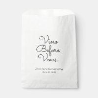 Vino Before Vows Bachelorette Paper Favour Bags
