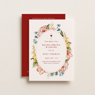 Vino Before Vows Bachelorette Weekend Invitation