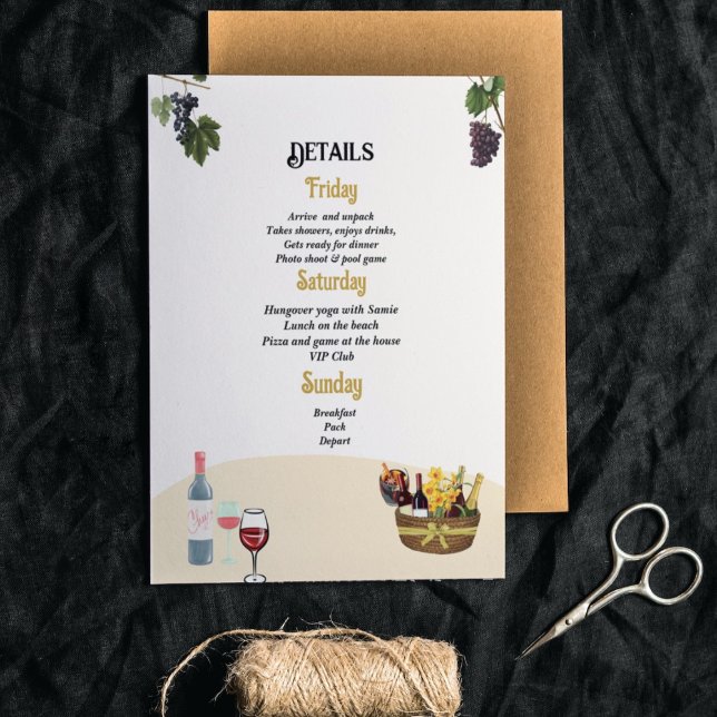 Vino before vows Bachelorette weekend invitation (Creator Uploaded)