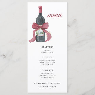 Vino before vows Bridal shower menu