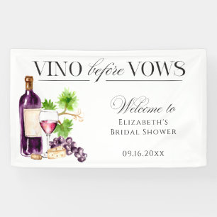Vino Before Vows Bridal Shower Wine Welcome Decor Banner