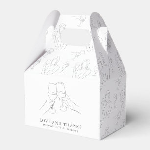 Vino Before Vows Chic Wine Bridal Shower Favor Box