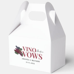Vino before vows WIne Tasting bridal shower Favor Box