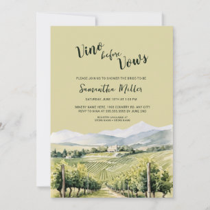 Vino before Wine Winery Bridal Shower Invitation