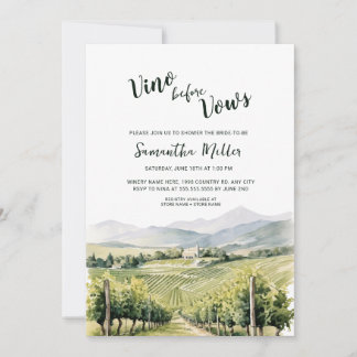Vino before Wine Winery Bridal Shower Invitation
