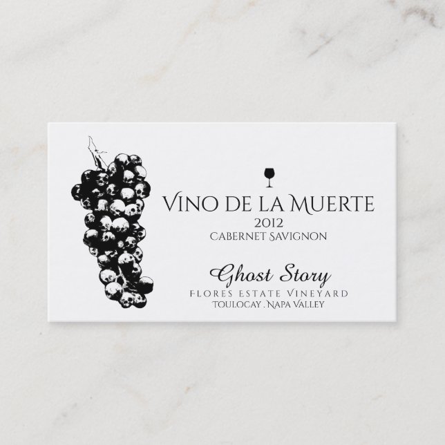 vino de la muerte business card (Front)