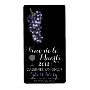 vino de la muerte wine label