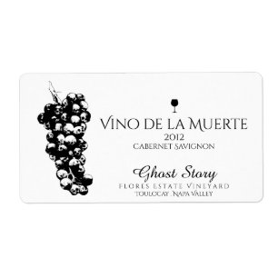 vino de la muerte wine label