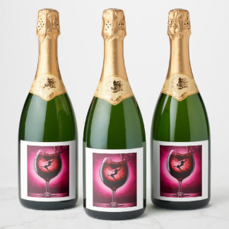 Vino Essence: A Melange of Grace" Sparkling Wine Label