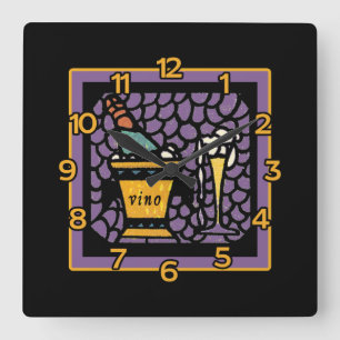 VINO horloge murale en verre tendu