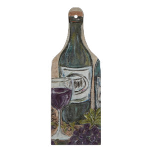 Vino III Wine Bottle Shaped Cutting Board