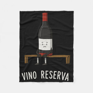 Vino Reserva Funny Soccer Benchwarmer Reserve Wine Fleece Blanket