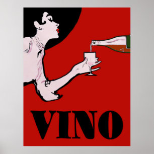 Vino - Vin Posters Vintage Lady