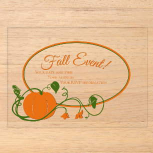 Vins citrouilles Acrylique Invitation