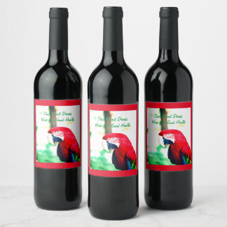 Vins de perroquet rouge Étiquettes
