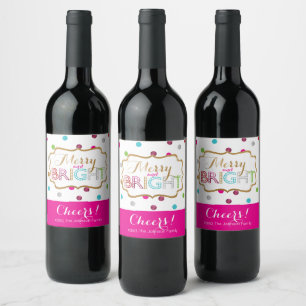 Vins de vacances Joyeux et lumineux Étiquettes